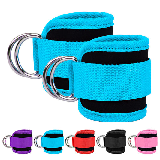 Sangles de Cheville Fitness Réglables avec Anneau en D