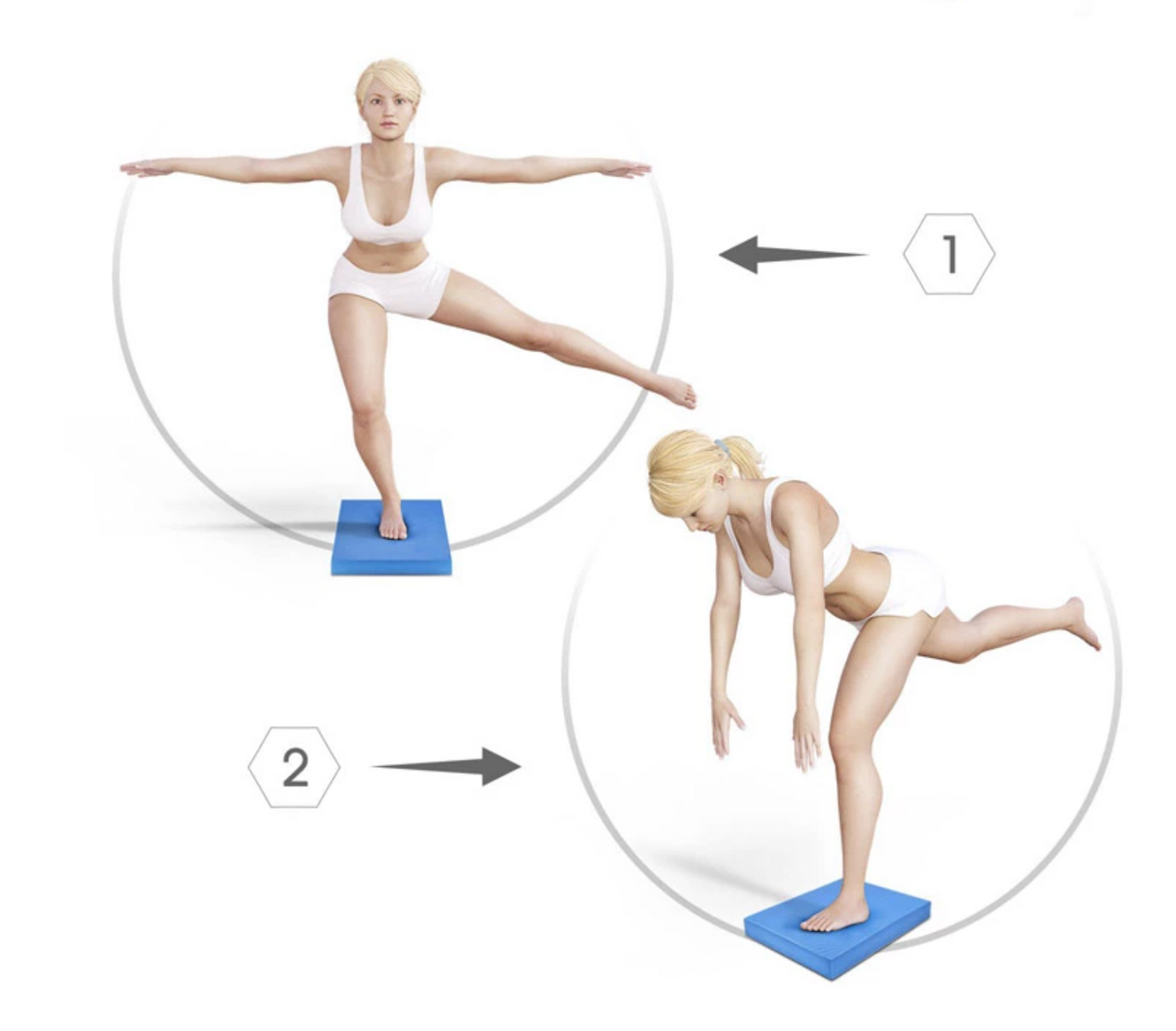 Coussin d'Équilibre Yoga & Pilates en Mousse TPE