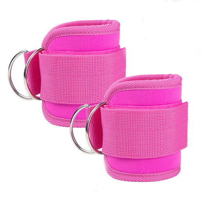 Sangles de Cheville Fitness Réglables avec Anneau en D