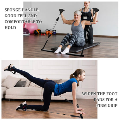 Kit Barre de Pilates avec Bandes de Résistance — Yoga, Fitness & Musculation