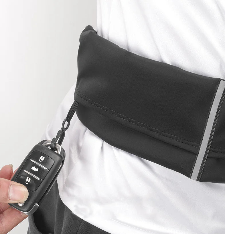 Ceinture de Sport Réfléchissante avec Poche Zippée