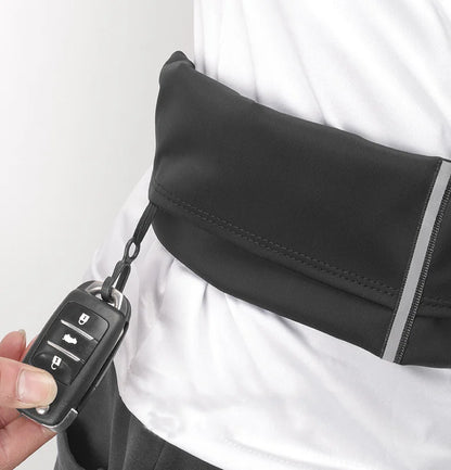 Ceinture de Sport Réfléchissante avec Poche Zippée