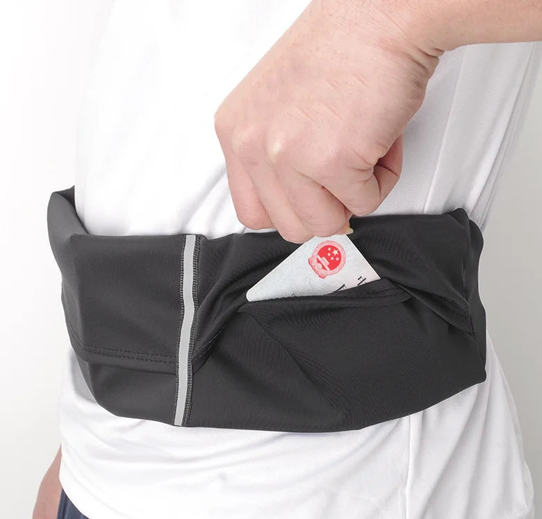 Ceinture de Sport Réfléchissante avec Poche Zippée