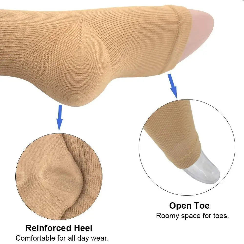 Chaussettes de Compression Zippées Unisexe – Bout Ouvert