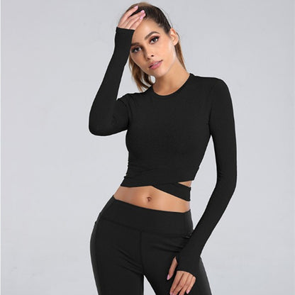 Top de Sport Manches Longues Femme - Yoga & Fitness